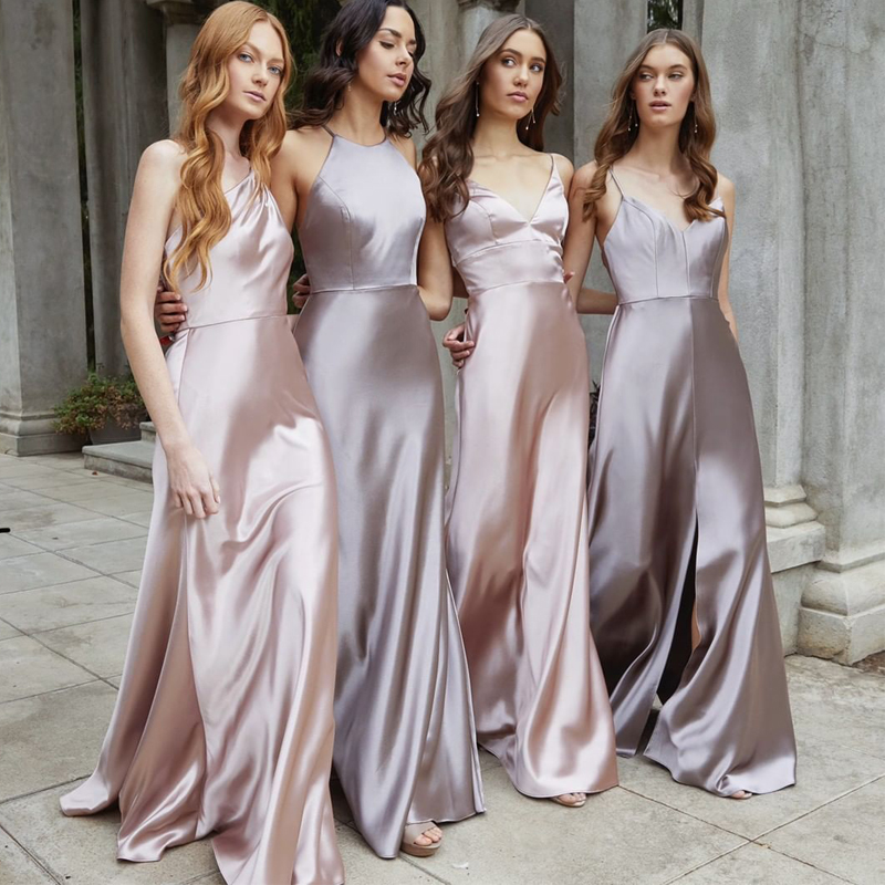 Fashion Satin Sisters Bridesmaid Dress