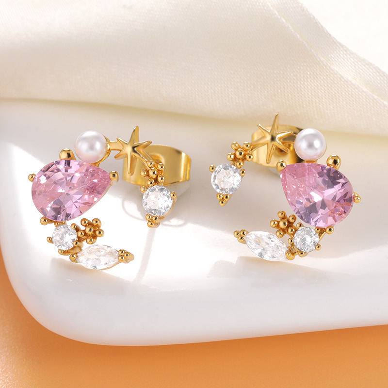 9bd1ed50 4b29 4330 9b55 03b64a83f311 Korean Version Of Fairy Flower Earrings Female Cute Japanese Sweet