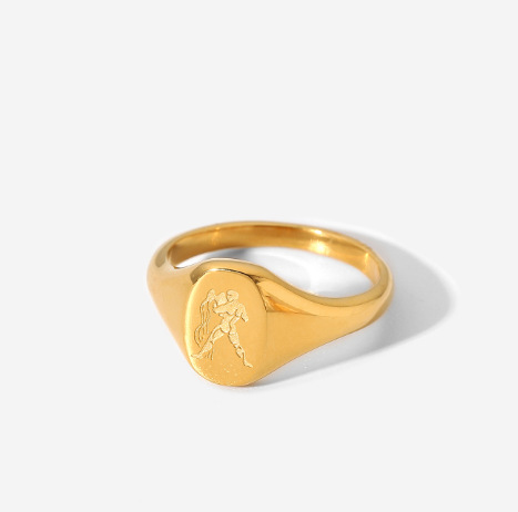 Gold Plated Water Resistant Stainless Steel Constellation Signet Ring 6 9cdeb19c 356f 48f7 a8f7 7610c13d1d92 Gold Plated Water Resistant Stainless Steel Constellation Signet Ring