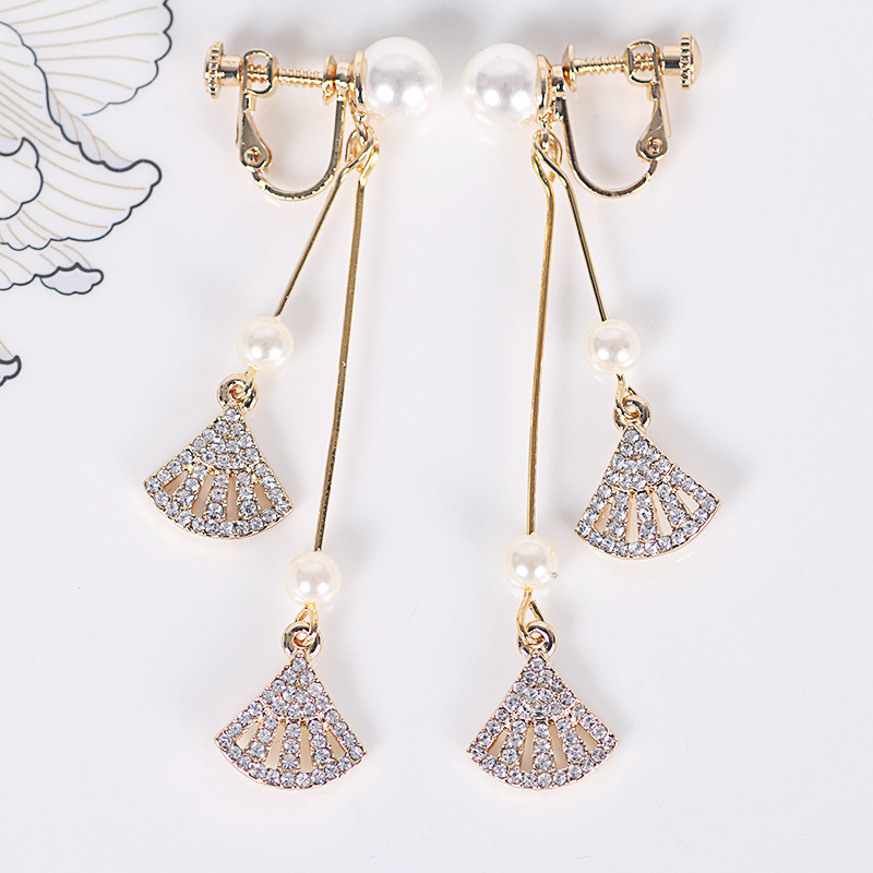 Net red earrings fan-shaped long earrings 5 9cdf04ff 780f 4f3e 8be7 a0b61dd2724c Net red earrings fan-shaped long earrings