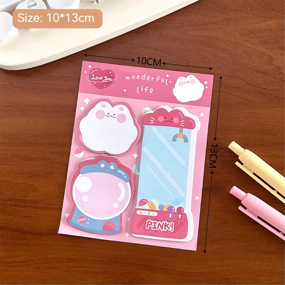 60 Pcs pink Kawaii Sticky Notes Cute Sticky Notes