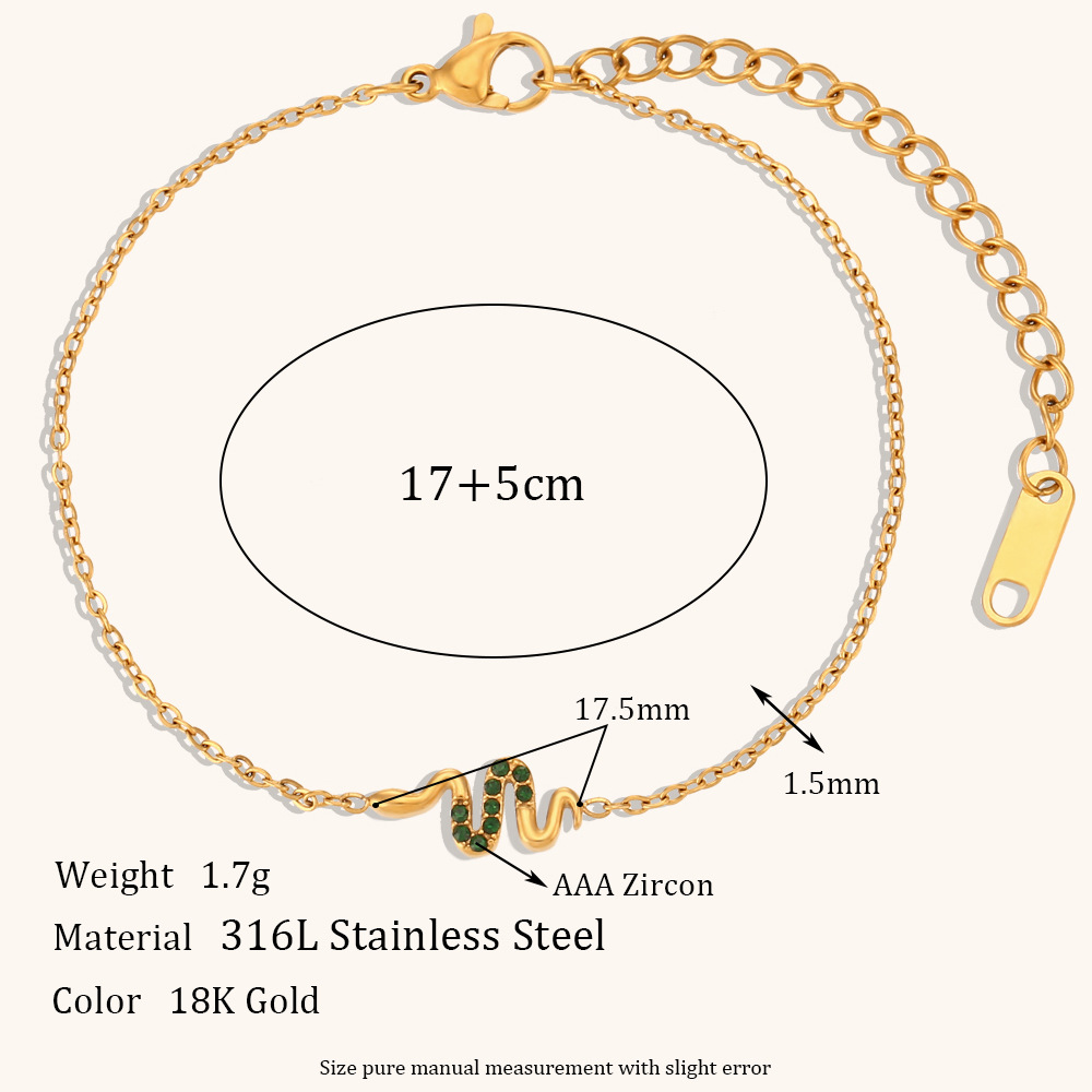 Titanium Steel Necklace 18K Gold Inlaid White Zircon Snake Pendant Necklace 5 9da579fb 48d9 43db 9d3b 230d75917876 Titanium Steel Necklace 18K Gold Inlaid White Zircon Snake Pendant Necklace