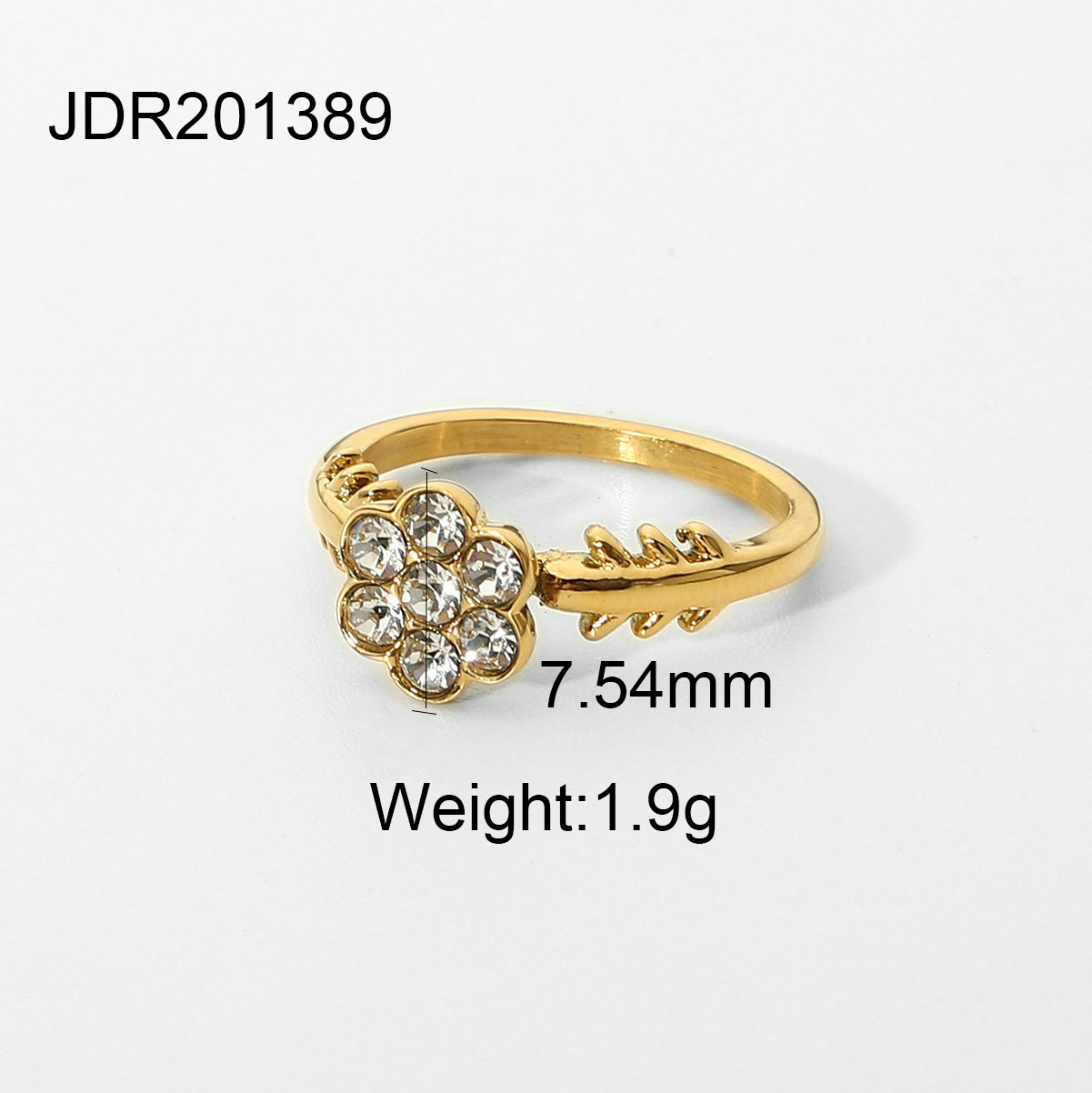 Zircon 18K Gold-plated Stainless Steel INS Net Red Ring 8 9f12ba24 548f 4884 82c8 b5ee67dec31d Zircon 18K Gold-plated Stainless Steel INS Net Red Ring