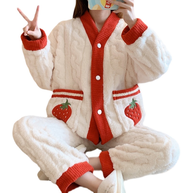 Strawberry Pj Set Kawaii Pajama Set