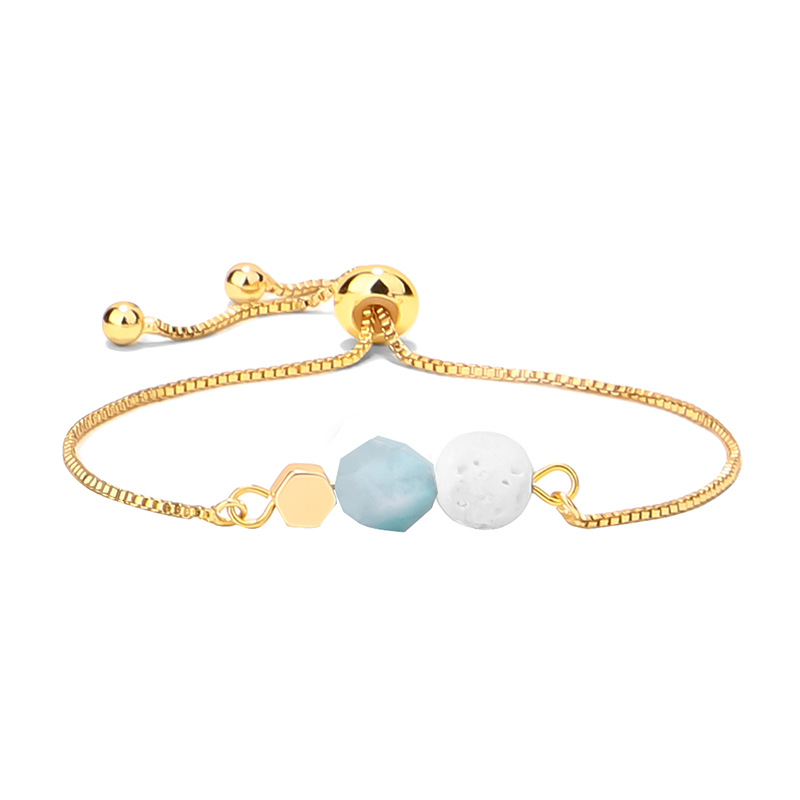 9fbbe49f 6dfe 4358 9bda 8ce2bca4a123 14K Gold Plated Color Preserving Box Chain Tiger Eye Volcanic Stone Yoga Bracelet