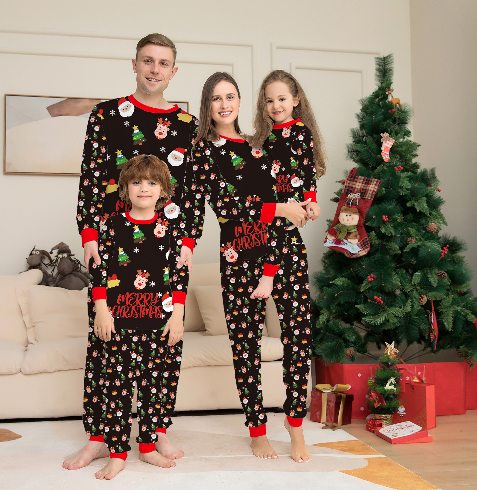 Christmas Pajamas Families Christmas Pajama Set Pajama Set For Families  Style12