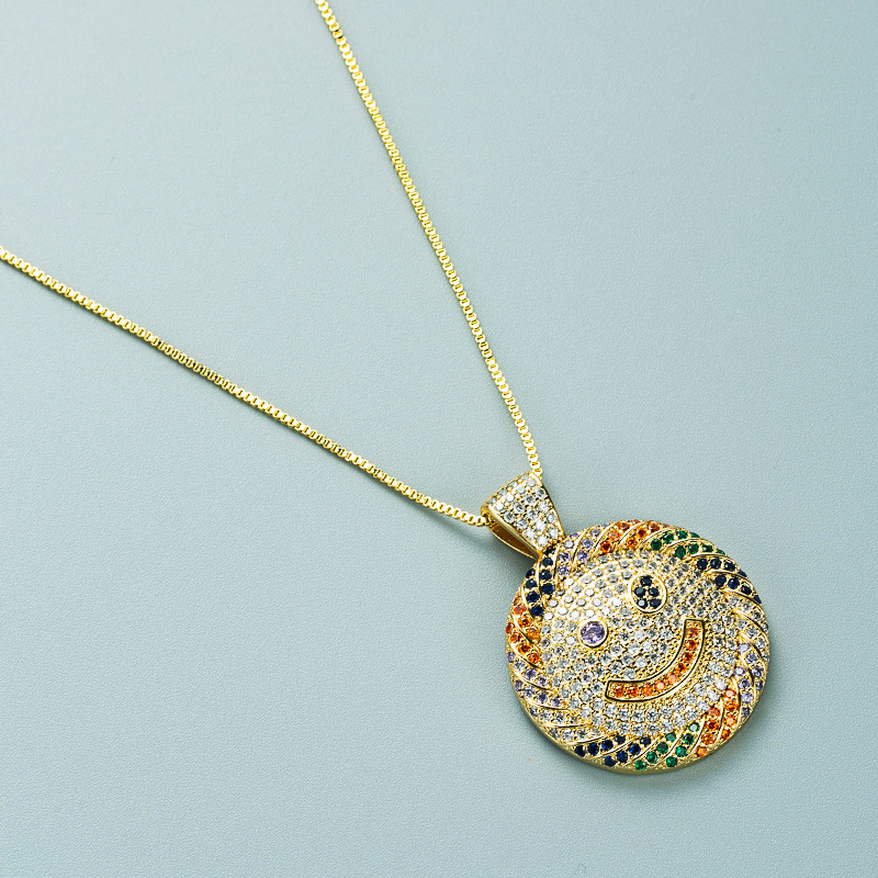 a12f42ef a9ec 4a2a a4a9 5dc832243eeb Necklace Female Fashion Smiley Face Clavicle Chain