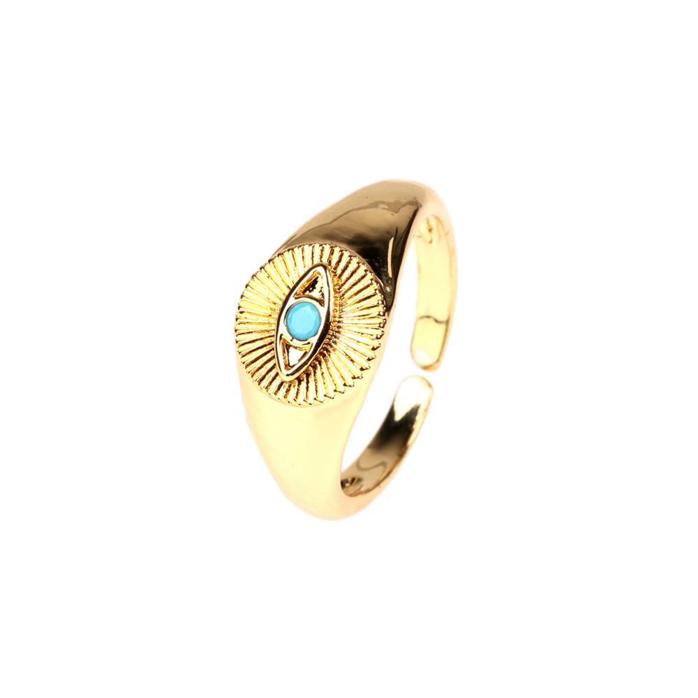 a1d66110 d1e9 41c2 92f5 63b58779c1b4 European And American Cold Style 18K Gold-plated Copper Ring