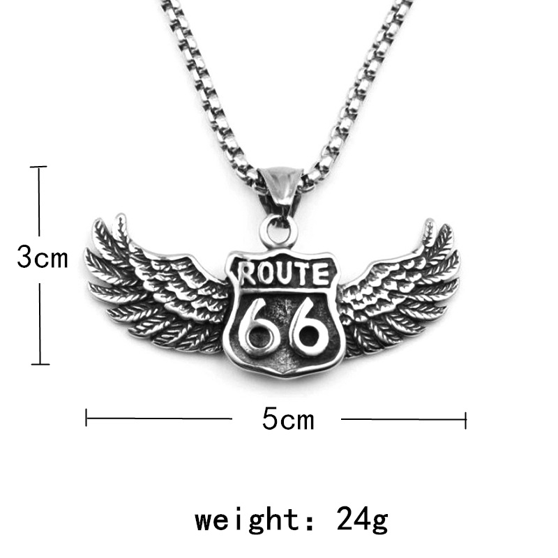Fuel your wanderlust with the Route 66 Titanium necklace. Made from durable titanium, this necklace is perfect for those who love to travel and embrace new adventures. With its iconic design and strength, it's the perfect accessory to add to your collection. Let the road lead you with this necklace.