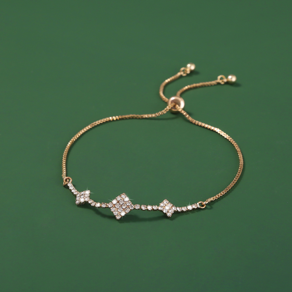 a330dfbb b2c5 48e7 9184 7f1dad92f968 Brass Gold Plated Square Micropaved Zircon Pendant Shrink Brass Bead Bracelet