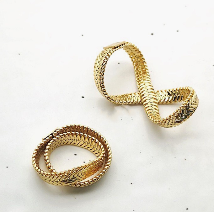 a46aa0bb 20fc 4a81 aaf4 622523a6ed9e Stacked brass snake bone chain ring