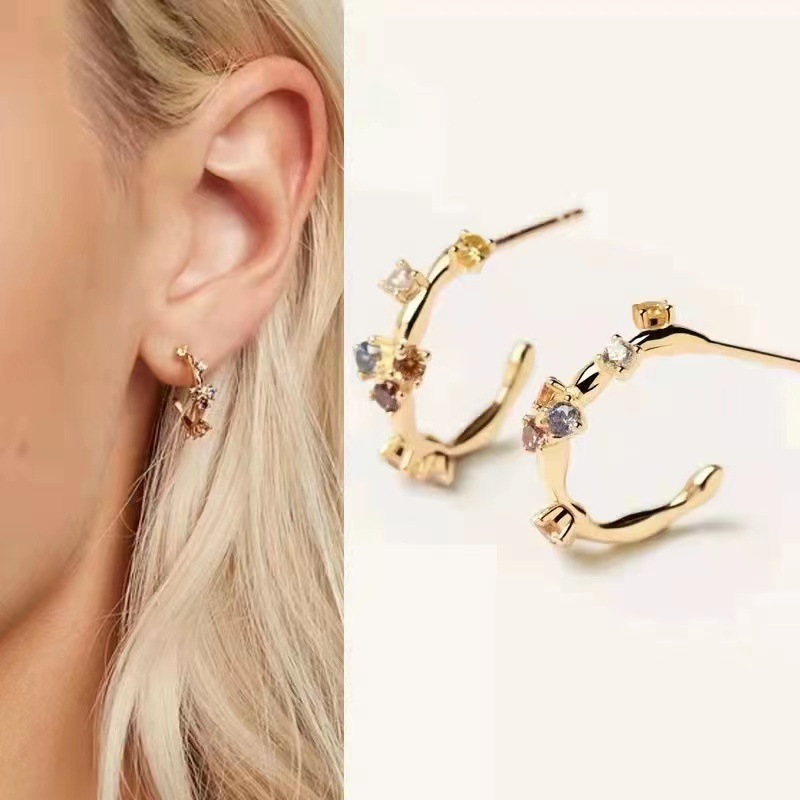 Women's Gold-plated S925 Stud Earrings 4 a48225db 3ac9 4eee a98f 76f4da1e9373 Women's Gold-plated S925 Stud Earrings