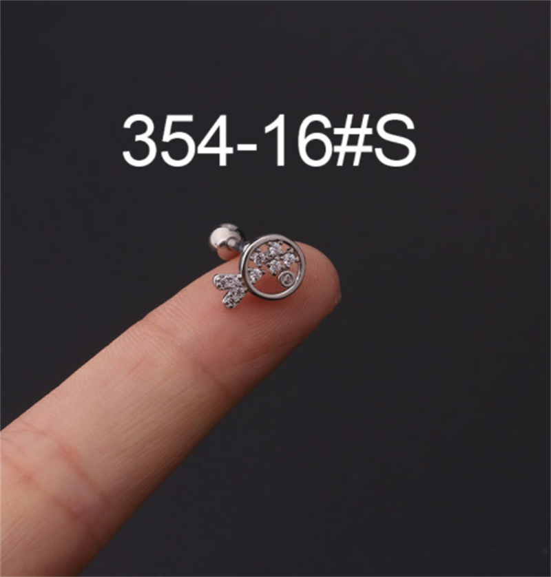 a4eef788 bf0a 4af3 abc2 eea78f4af530 Stainless Steel Stud Zircon Pierced Earrings