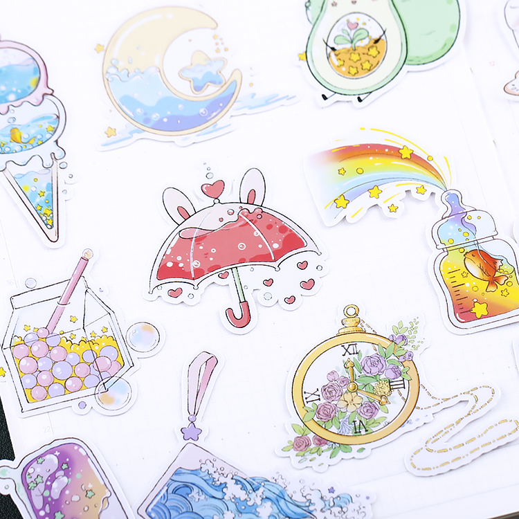 Cute Phone Case Stickers Kawaii Pack 25 Pcs