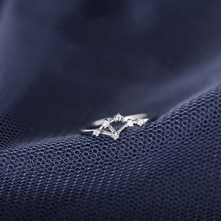 a71ac907 cfad 47ee 9010 5c462d227184 S925 Silver Twelve Constellation Ring Female