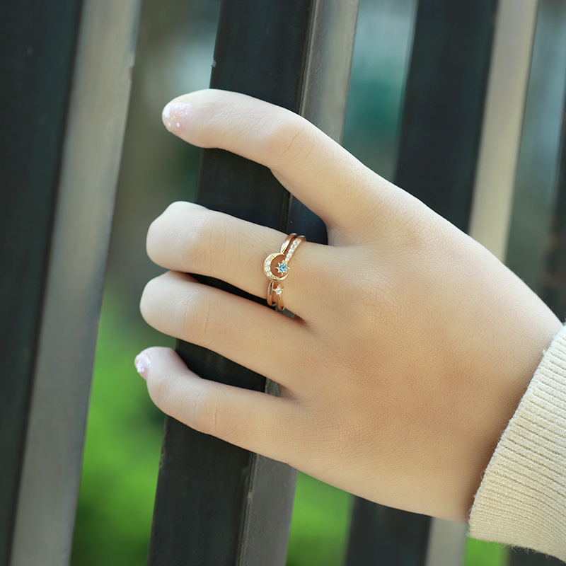 a7532148 5cf5 4953 afc1 da98a201763d S925 silver zircon star and moon set ring