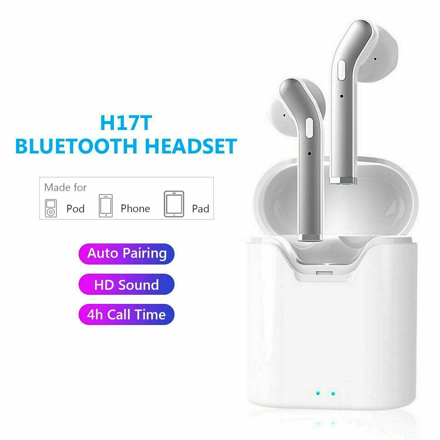 Bluetooth 5.0 Earbuds Headphones Wireless Noise Cancelling InEar