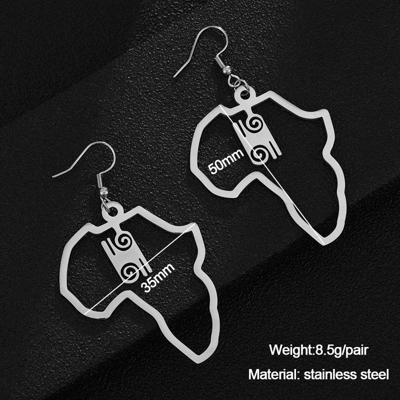 a875afb8 9665 48c9 8054 eaa21a1b69fa Gold Stainless Steel Adinkra Gye Nyame Earrings