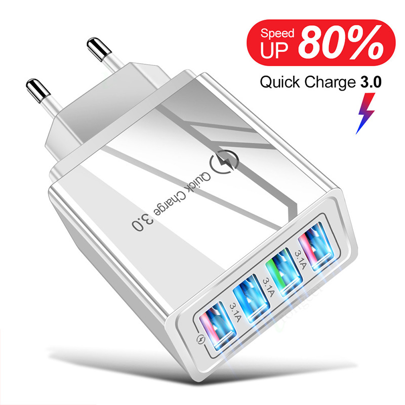 Universal Mobile Tabiet Wall Usb Wall Adapter PD 30W Quick Charge 3.0 USB  Charger With 4 Ports And QC3. 0 Fast Charging For Phones EU/US Plug From  Superfactorywareho, $0.42