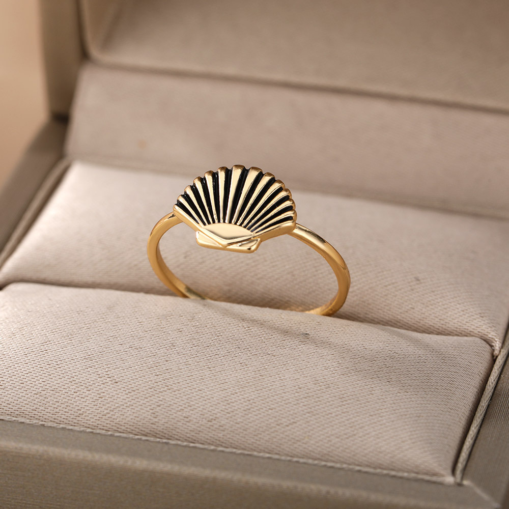 Retro New Shell Shape Ring Trend 18K Gold Plated 5 ab957328 10e0 43f7 a415 6e4cfa1782ab Retro New Shell Shape Ring Trend 18K Gold Plated
