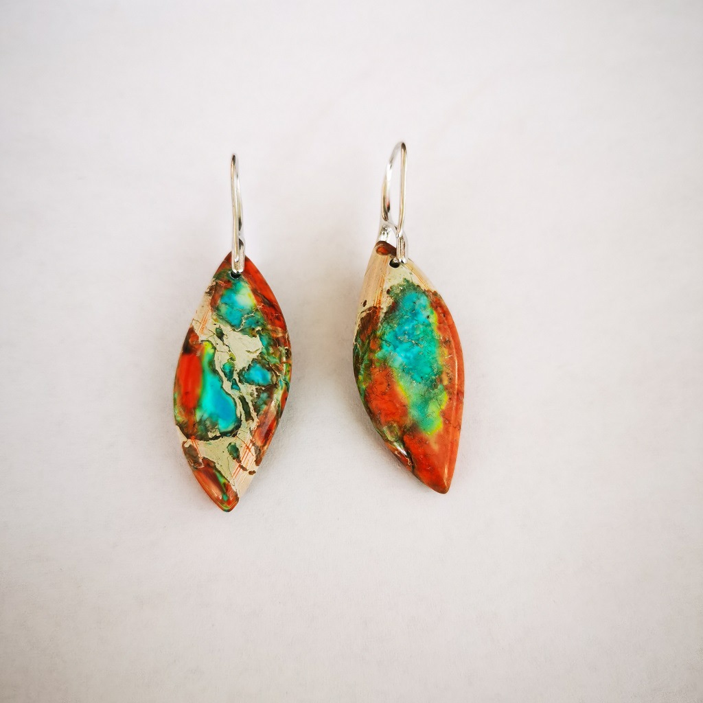 Colorful Emperor Stone Leaf Multicolor Irregular Earrings 6 ac2b5bc2 b75a 42d8 a92a 22987a6989a8 Colorful Emperor Stone Leaf Multicolor Irregular Earrings