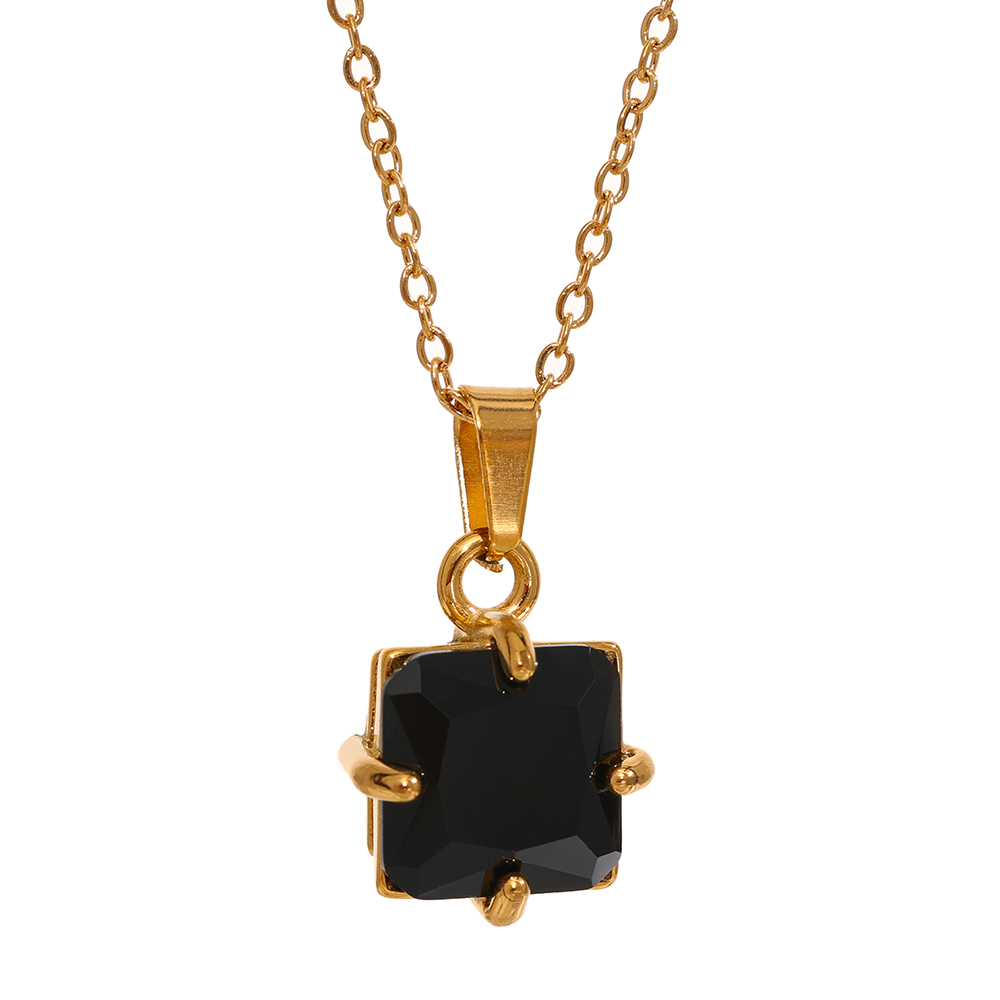 ad903e0a 0ced 46d5 89e6 4835b93fc5eb Elegant Pendant Necklace 18K Gold Stainless Steel Large Square Zirconium Pendant