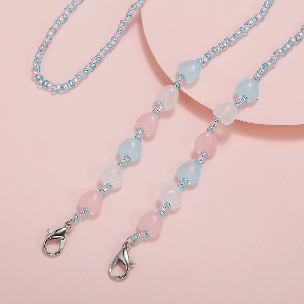 Children's Anti-lost Multi-purpose Peach Heart Acrylic Bead Mask Chain 5 ae2067c2 82af 4e3c b5f5 d23bbac293e8 Children's Anti-lost Multi-purpose Peach Heart Acrylic Bead Mask Chain