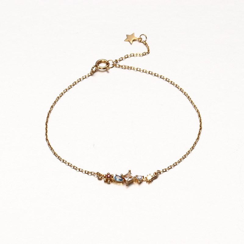 ae6a57c0 654a 4402 989b e5cbbbd8e74c Sterling Silver 14K Gold Plated Zircon Bracelet