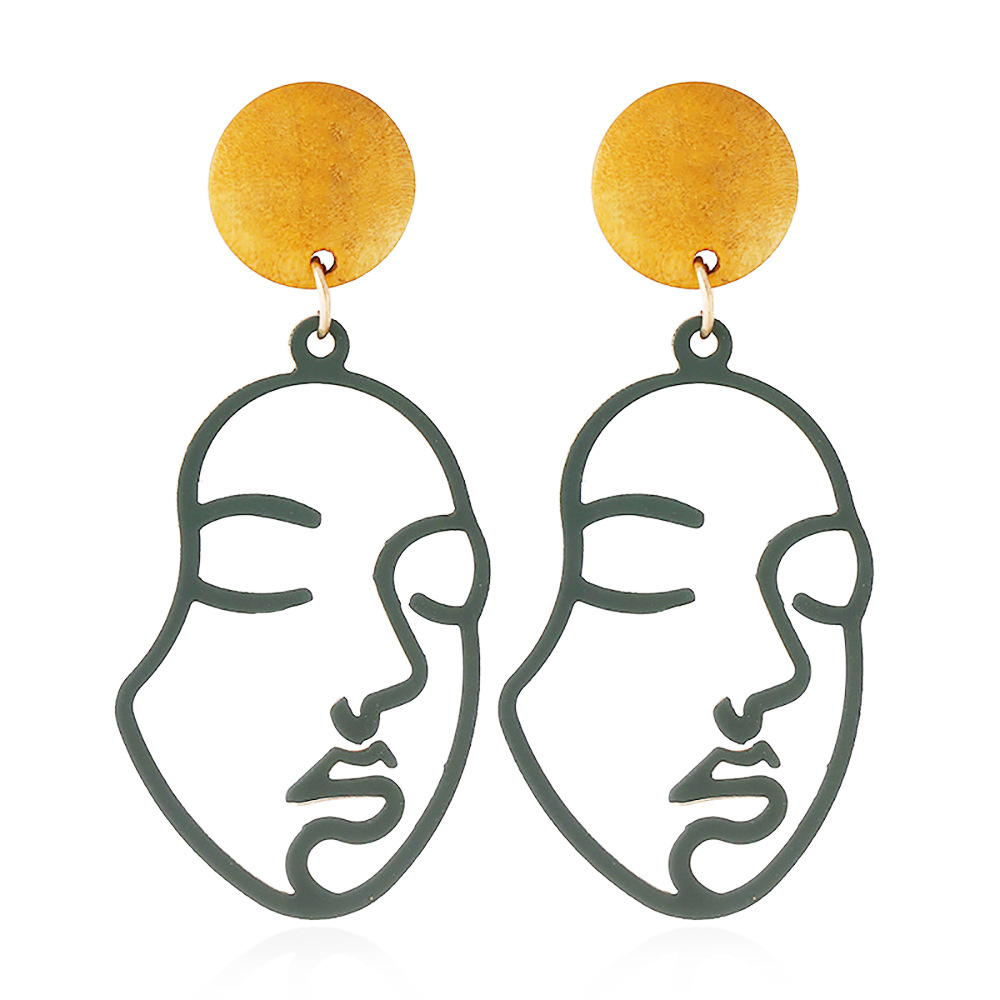 af094e1a 3fa0 4319 b87f 307e3b8ba675 Creative fashion Korean mask earrings