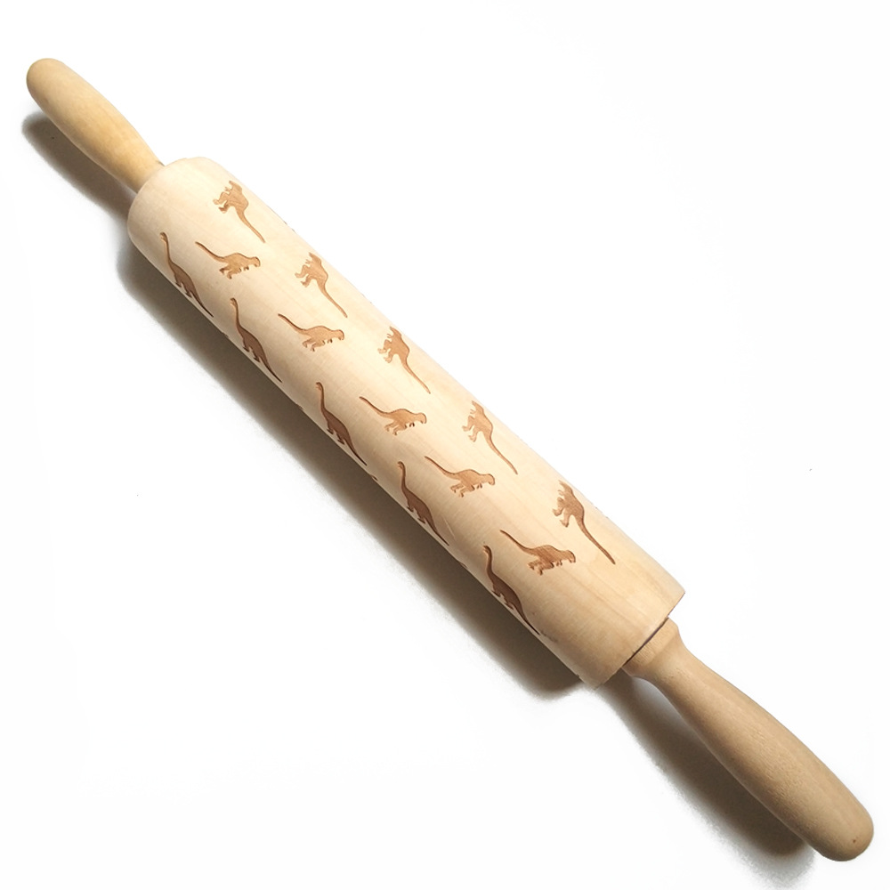 Engraving Beech Printing Rolling Pin