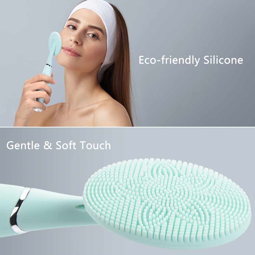 GlowFlow™ Waterproof Silicone Facial Cleansing Brush - Portable Electric Handheld Cleansing Tool