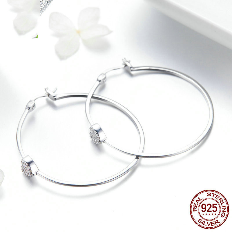 White Gold Inlaid Heart-shaped Zircon 925 Sterling Silver Stud Earrings 4 b00fdf29 1cb6 4185 aa24 04de6d03fe3a White Gold Inlaid Heart-shaped Zircon 925 Sterling Silver Stud Earrings