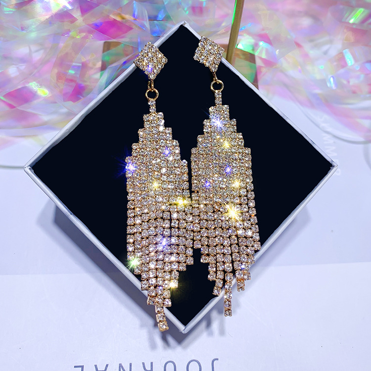 b14df9c8 1d1c 41e0 86f9 c9a4bf6fdedd Silver Needle Exaggerated Fringe Earrings Female Personality