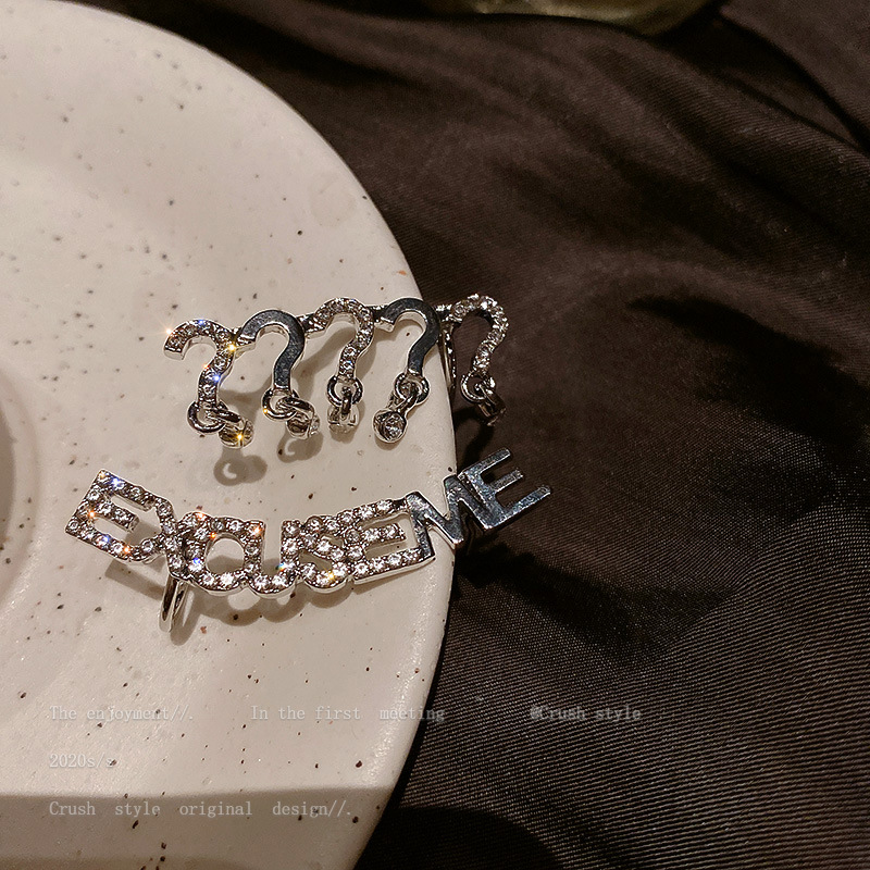 Asymmetrical Question Mark Ear Clip With Silver Needle And Diamond 3 b186355e 1336 4c03 8250 7bd94809d948 Asymmetrical Question Mark Ear Clip With Silver Needle And Diamond