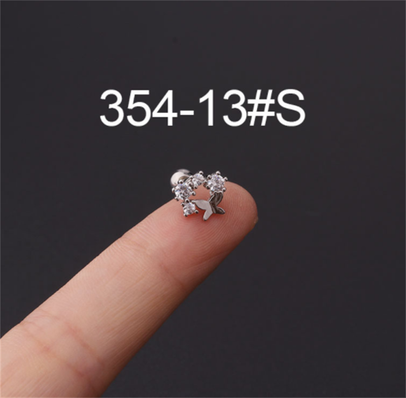 b2274802 fd4f 4ab3 bb0a 1ac791a35f09 Stainless Steel Stud Zircon Pierced Earrings