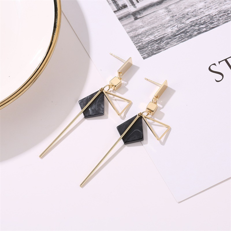 b24154e9 2022 448a 8e55 9bcbed06002d Tassel Earrings Acetate Plate Geometric Stud Earrings