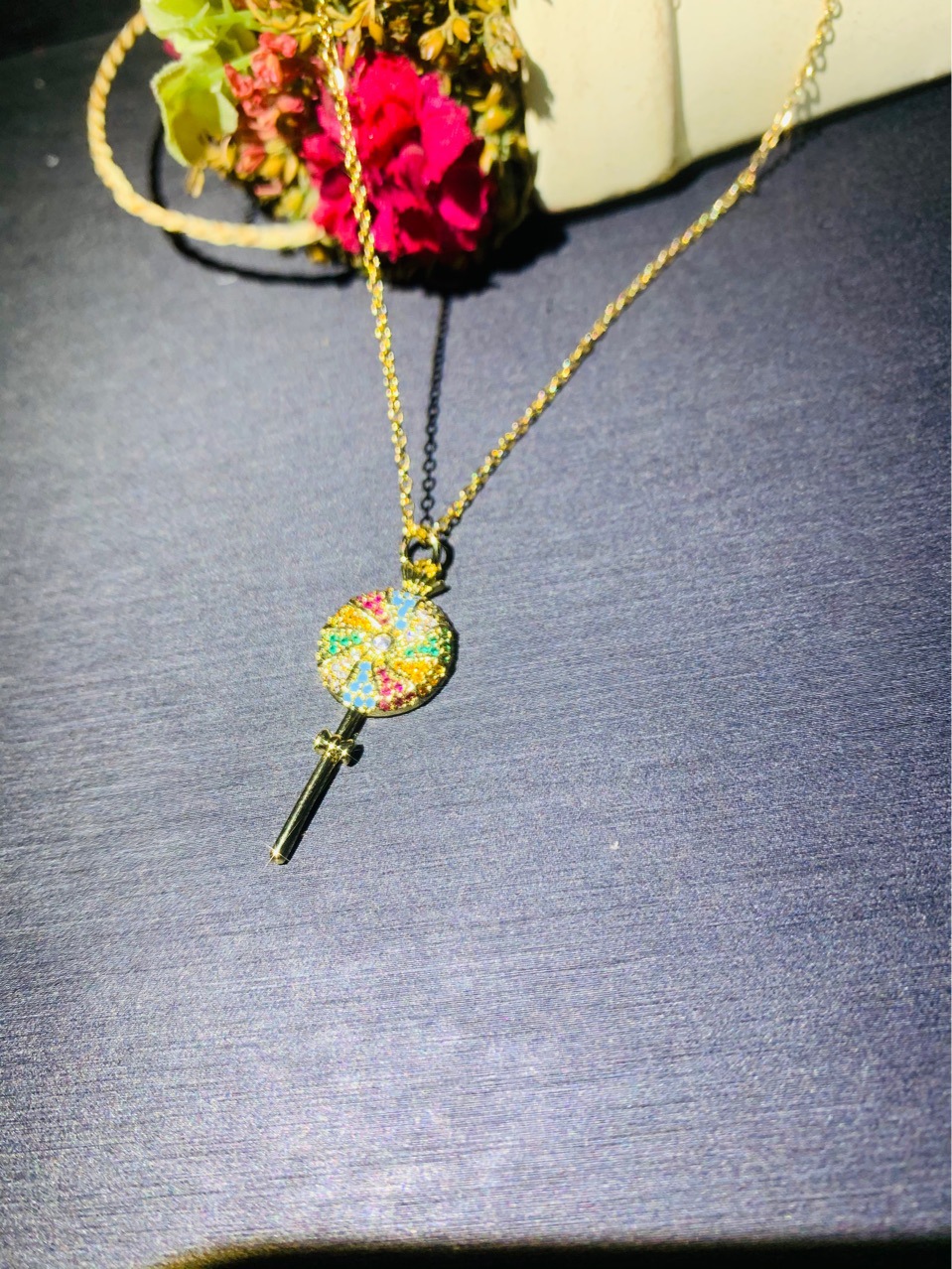 b242f689 21af 4be5 b712 0b36607743cf Colorful Lollipop Sweet And Cute Exquisite Clavicle Chain