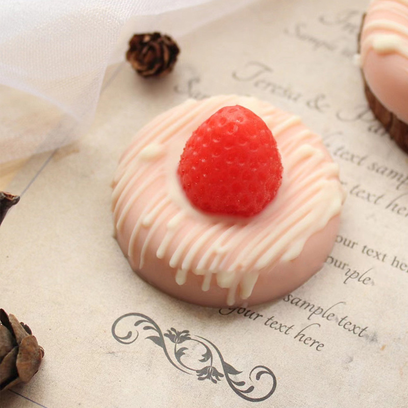 NYXIE Handmade Soap Donuts With Strawberry Cream