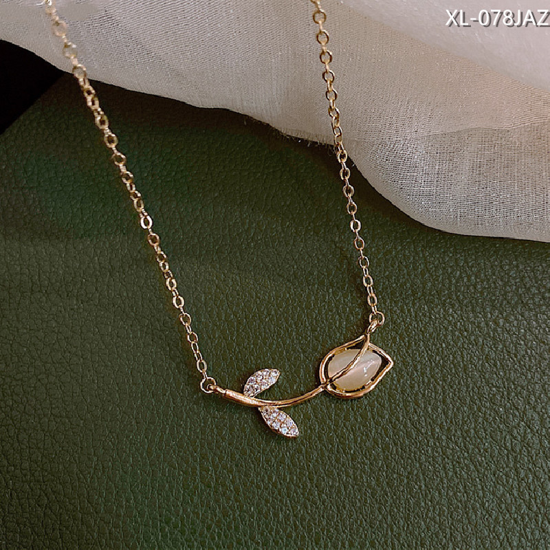 b3e540b4 7e06 4972 9acb 6b7776274aed Rose Gold Clavicle Necklace Female Bow Knot Zircon Tassel