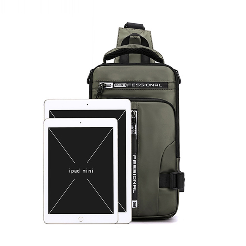 Men Waterproof Usb Charging Port Backpack & Crossbody Bag