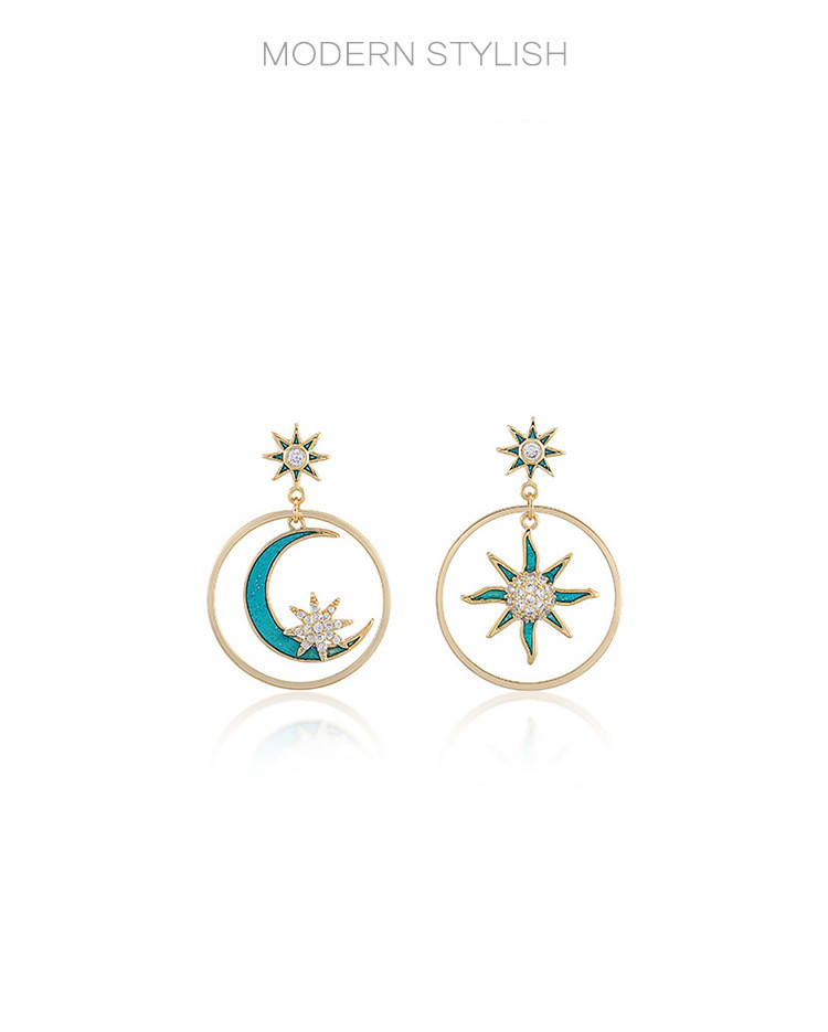 b4e75e91 face 457a a5a8 cde6e5242467 14K gold irregular star and moon earrings