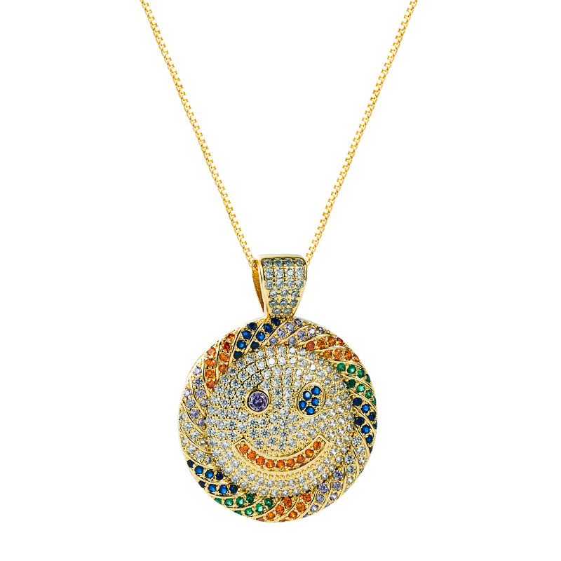 b528a69f 11cb 4deb b7ce 4261f1ccad45 Necklace Female Fashion Smiley Face Clavicle Chain