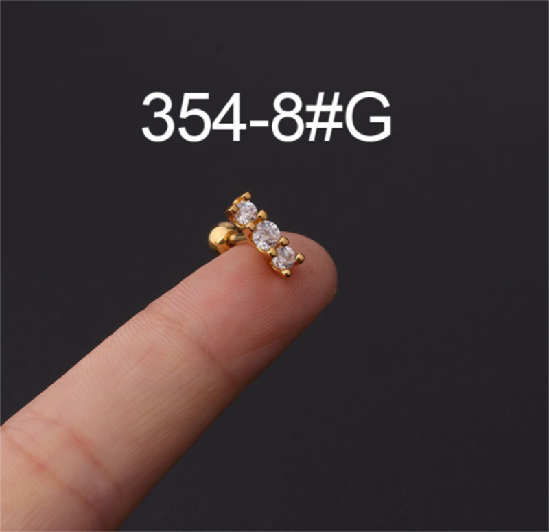 b5d656ae 414e 46cd a404 fedaa6f3016a Stainless Steel Stud Zircon Pierced Earrings