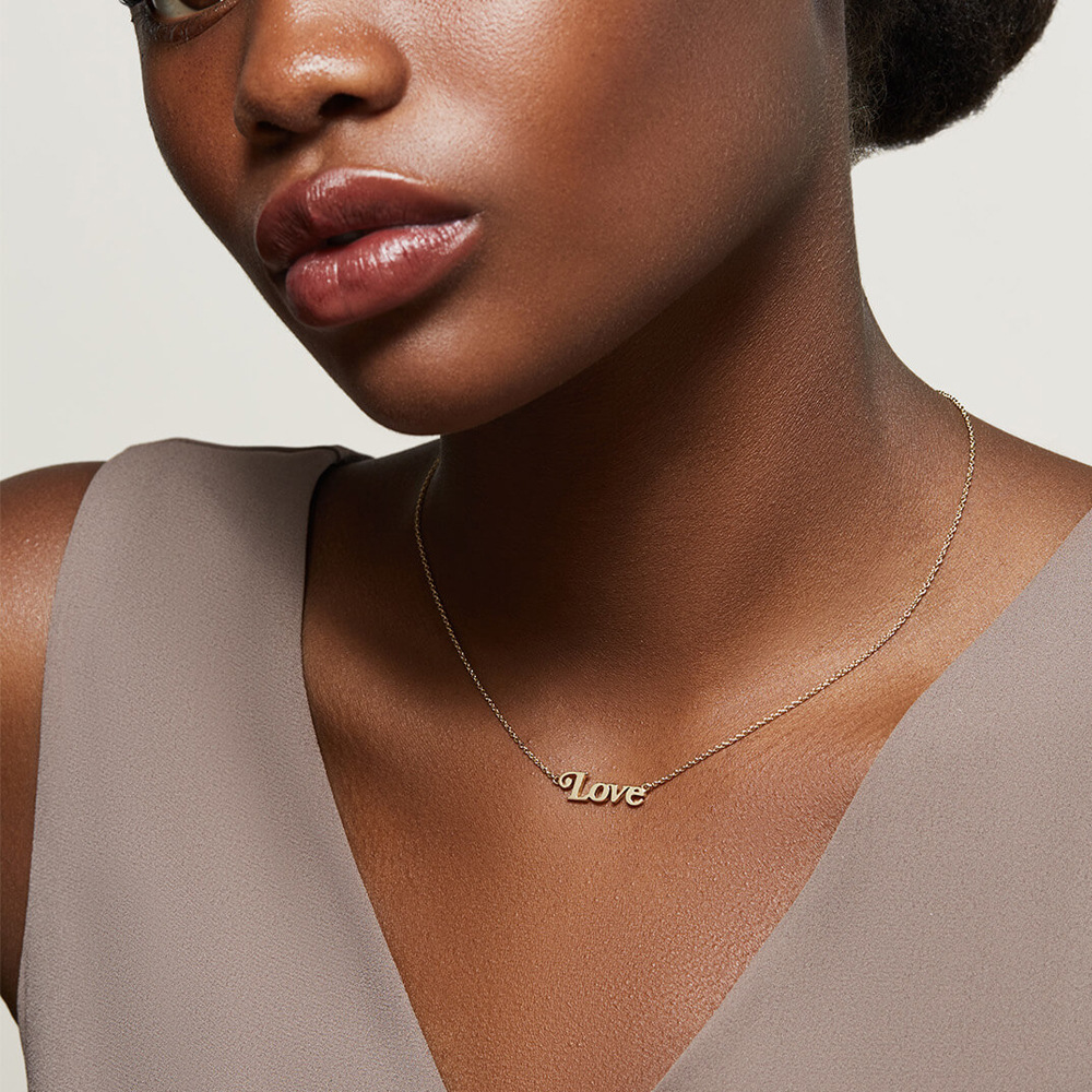 b5e242e6 a60f 482d bf3e c7119c3d7598 Gold Color Letter Love Lady Collarbone