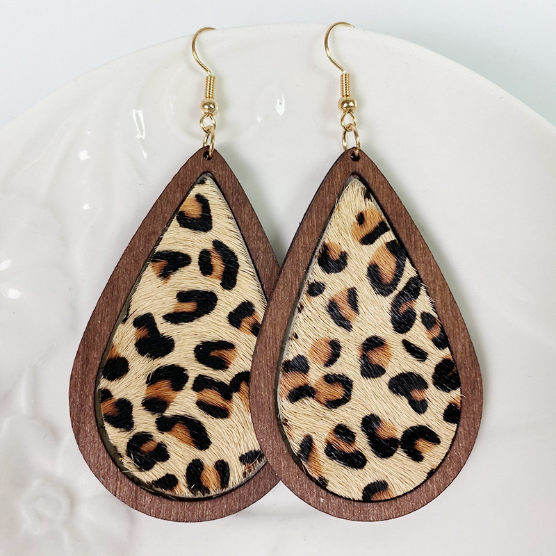 b6c9cc8e cf55 406f ac94 f007d68a1f2e Leopard Print Horsehair Cowhide Earrings Europe And America