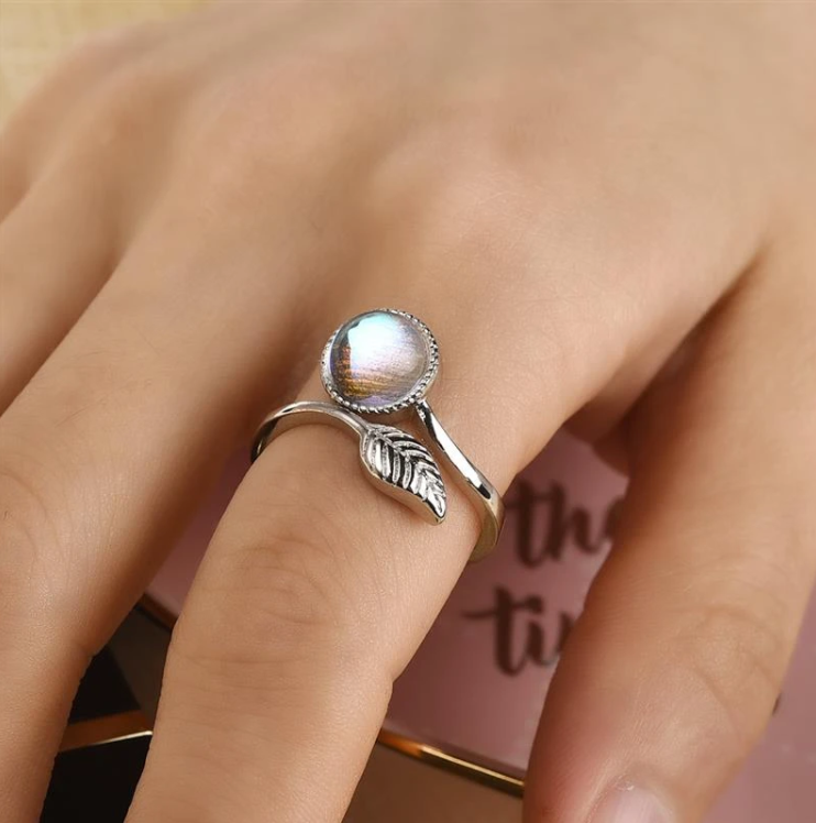 b6d6ea11 b39b 48c3 a14d 6481ffbdb8c5 Rainbow Feather Adjustable Ring