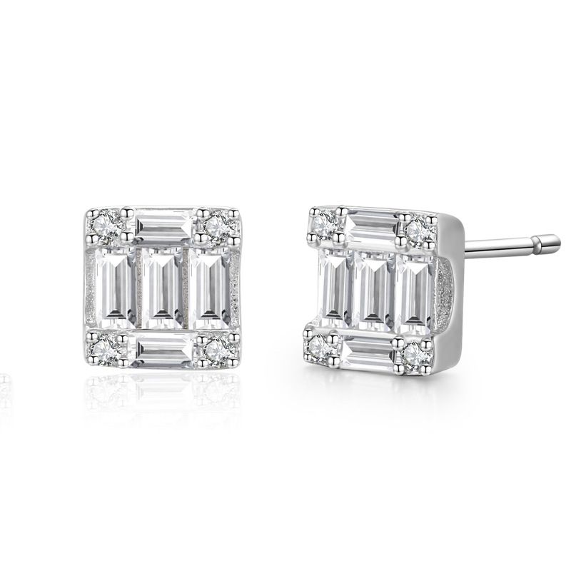 S925 Sterling Silver Light Luxury And High-end Square Full-set Earrings 2 b74af9f4 333d 4deb 8a5c 0b89499406b0 S925 Sterling Silver Light Luxury And High-end Square Full-set Earrings