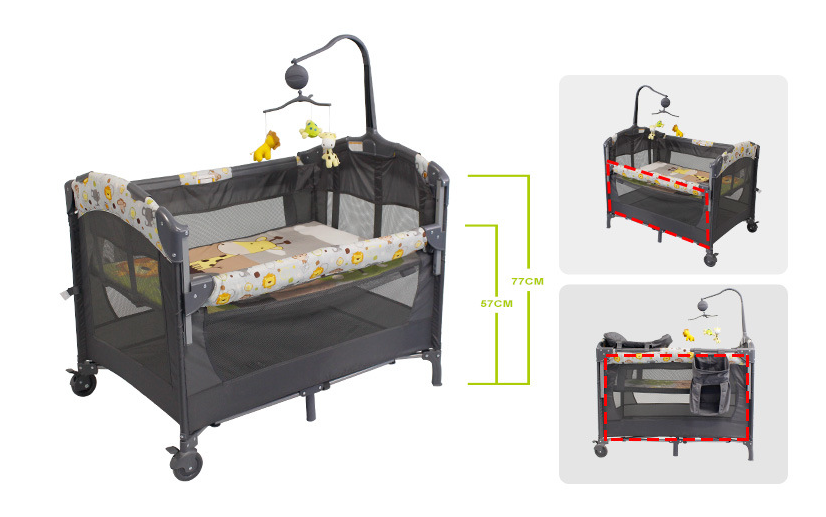 Multifunctional Foldable Portable Baby Crib