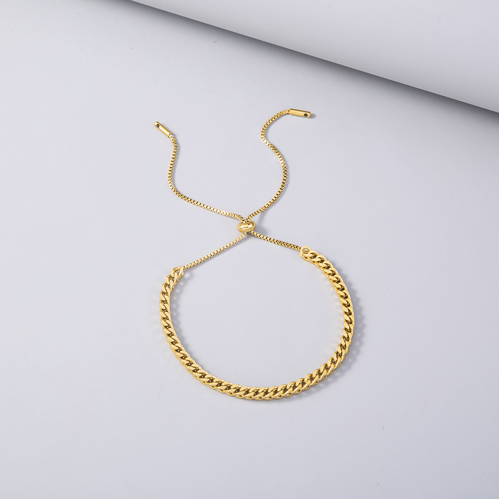 b8ed501c 21c0 4faf 86ef e4515852d14c Simple Adjustable Gold Titanium Steel Stainless Steel Women's Bracelet