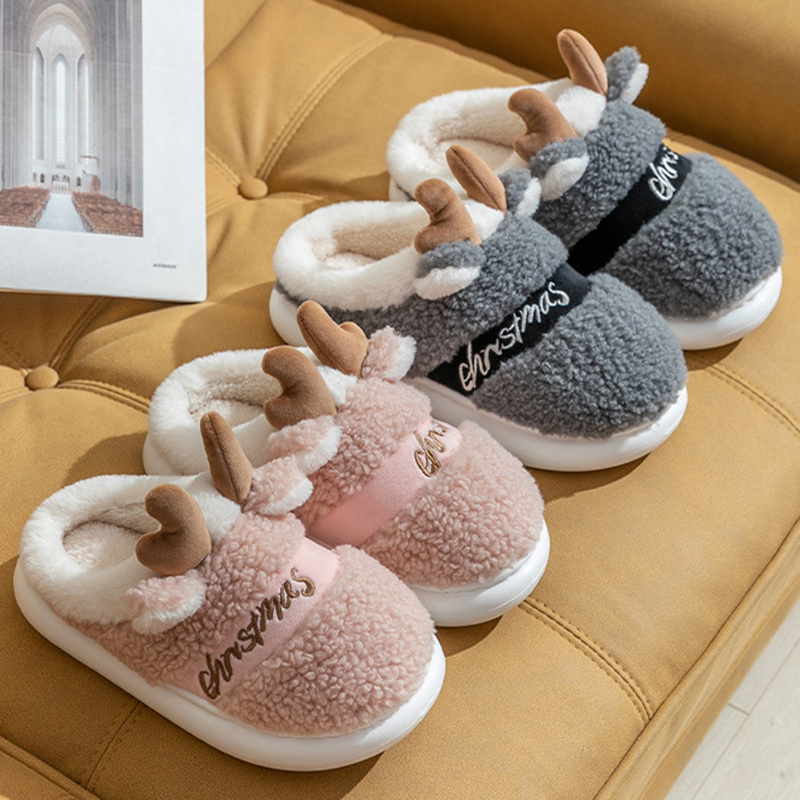 "Warmth and style combined: Christmas Elk Slippers for cozy winter nights. Perfect home comfort." image 4